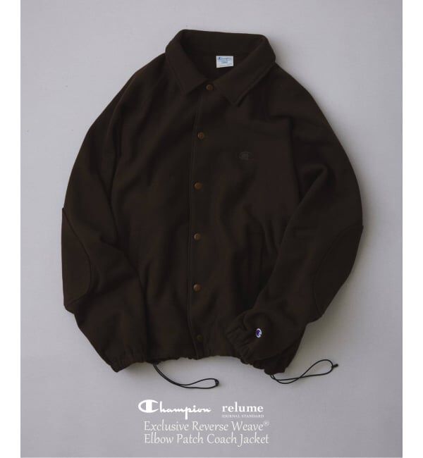 JOURNAL STANDARD relume「《予約》CHAMPION / チャンピオン 別注 R/W エルボーパッチ コーチジャケット」|カーディガン|ブラウン