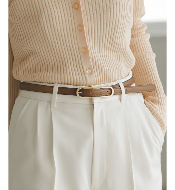 NOBLE「《追加予約》PUNTI./プンティ OVAL BELT」|ベルト|ブラウン