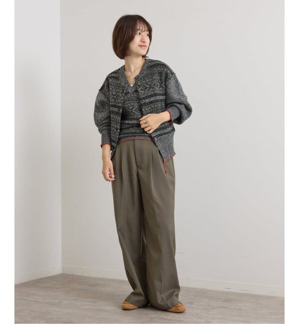 U by SPICK&SPAN「PROVOKE/プロヴォーク fair isle cocoon cardigan」|カーディガン|