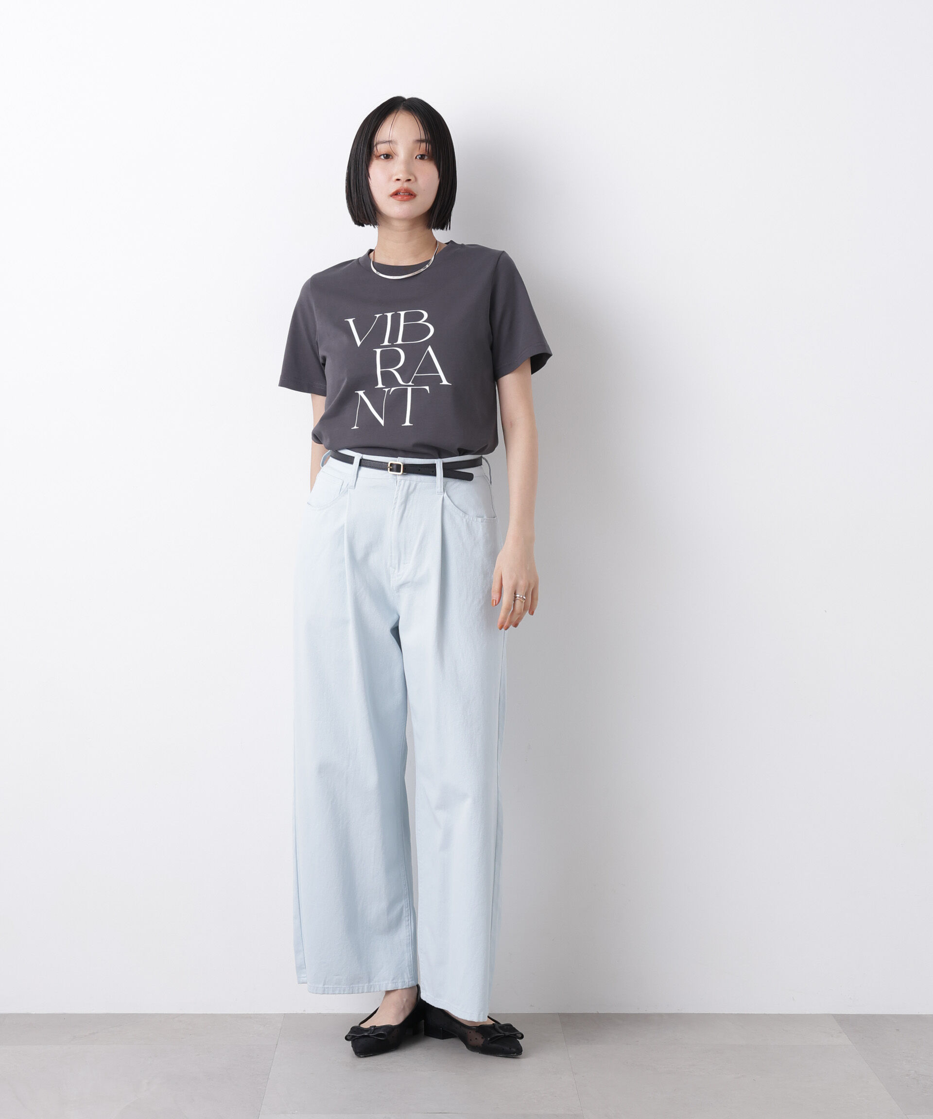nano･universe「接触冷感&紫外線防止機能 ロゴプリントTシャツ」|Tシャツ・カットソー|