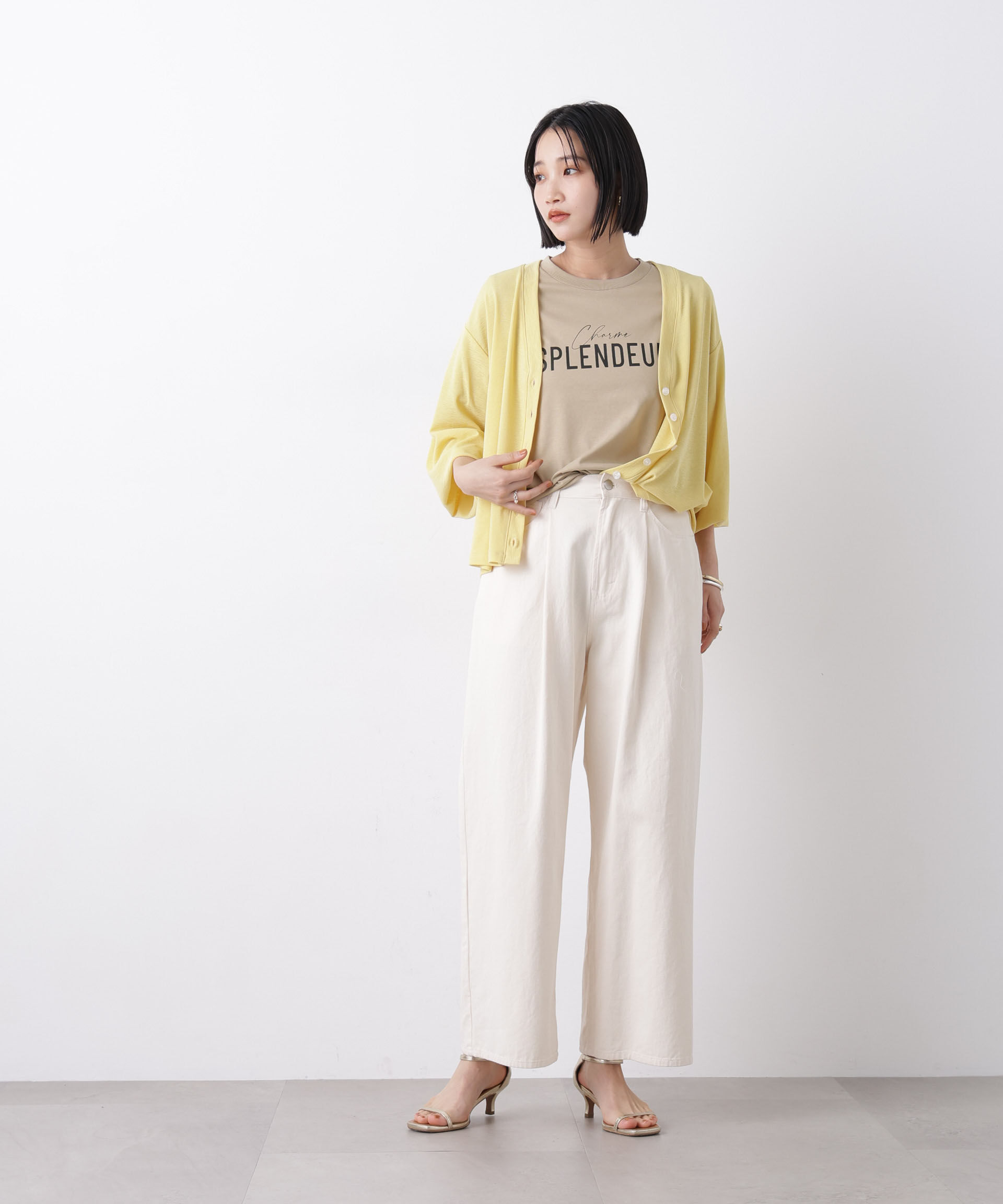 nano･universe「接触冷感&紫外線防止機能 ロゴプリントTシャツ」|Tシャツ・カットソー|