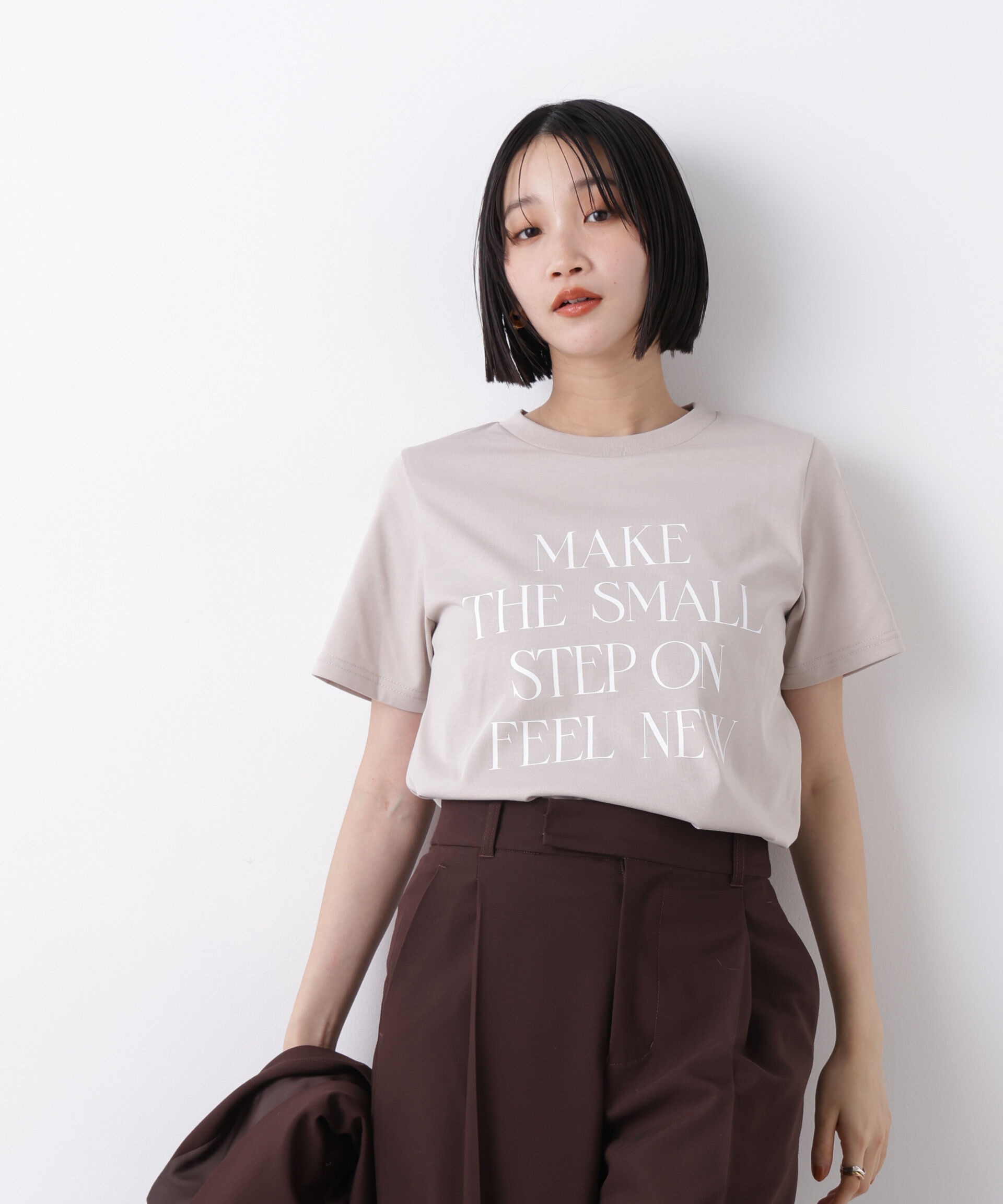 nano･universe「接触冷感&紫外線防止機能 ロゴプリントTシャツ」|Tシャツ・カットソー|