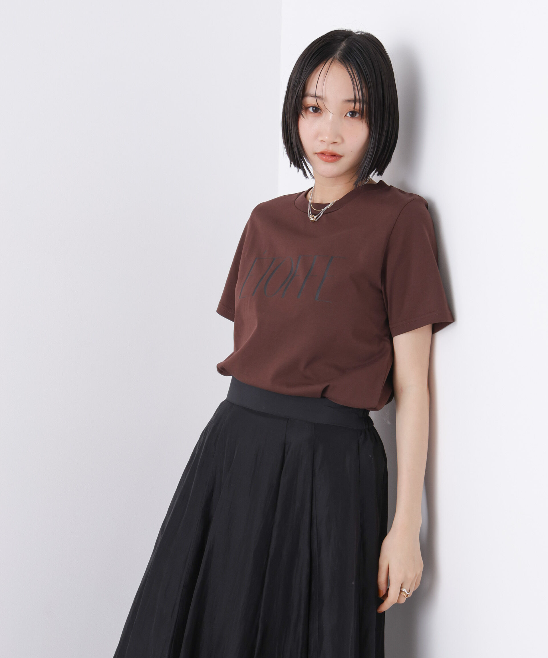 nano･universe「接触冷感&紫外線防止機能 ロゴプリントTシャツ」|Tシャツ・カットソー|