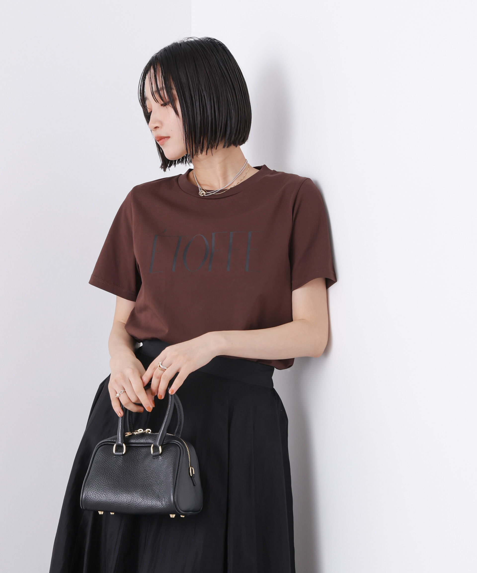 nano･universe「接触冷感&紫外線防止機能 ロゴプリントTシャツ」|Tシャツ・カットソー|