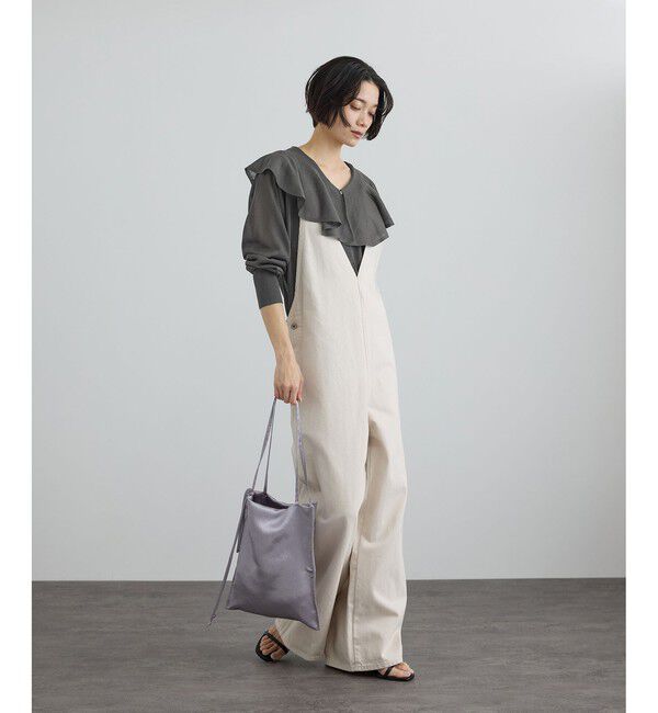 SALON adam et rope'「【WEB限定】ラッフルフリルシアーニットカーディガン」|カーディガン|