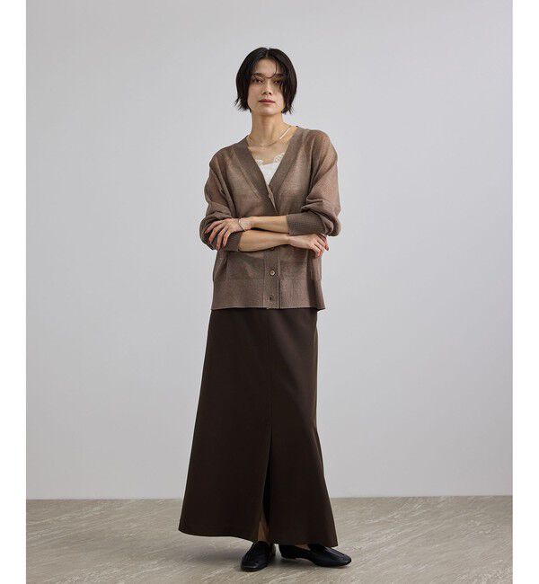 SALON adam et rope'「【WEB限定】マットサテンセミフレアスカート / イージーケア・セットアップ対応」|スカート|