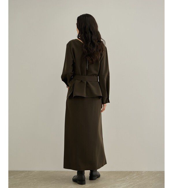 SALON adam et rope'「【WEB限定】マットサテンセミフレアスカート / イージーケア・セットアップ対応」|スカート|