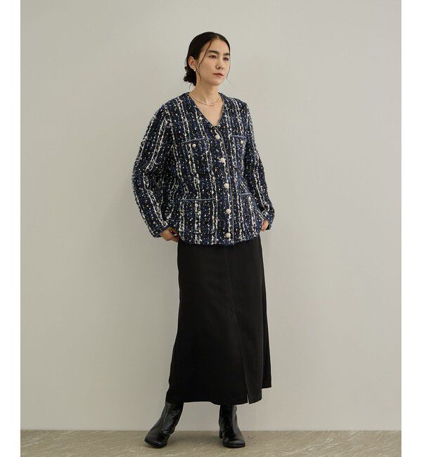 SALON adam et rope'「【WEB限定】マットサテンセミフレアスカート / イージーケア・セットアップ対応」|スカート|