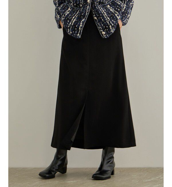 SALON adam et rope'「【WEB限定】マットサテンセミフレアスカート / イージーケア・セットアップ対応」|スカート|