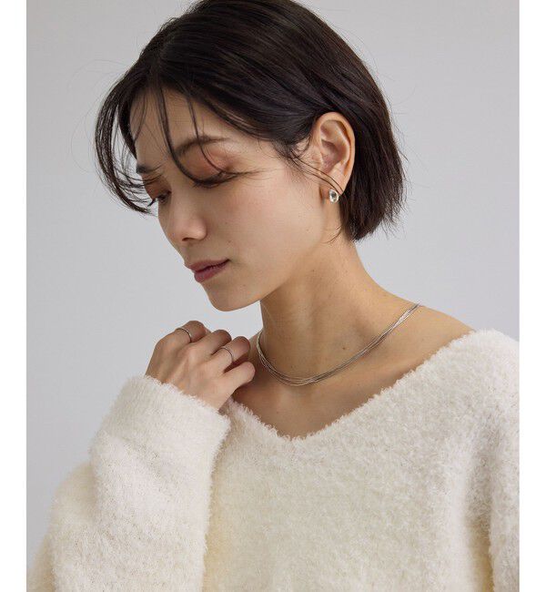SALON adam et rope'「【WEB限定】ループヤーンVネックプルオーバー」|ニット・セーター|