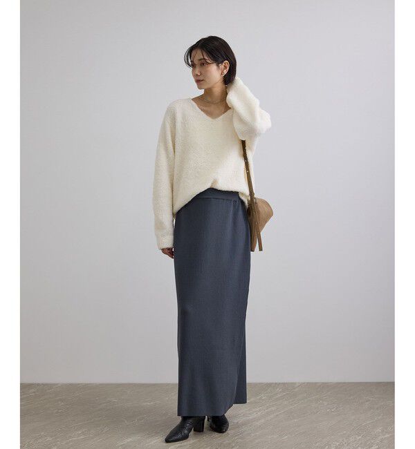 SALON adam et rope'「【WEB限定】ループヤーンVネックプルオーバー」|ニット・セーター|