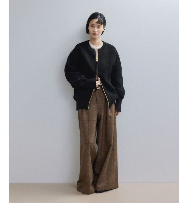 ADAM ET ROPE'「【WEB限定】・【定番】ジップニットカーディガン」|カーディガン|