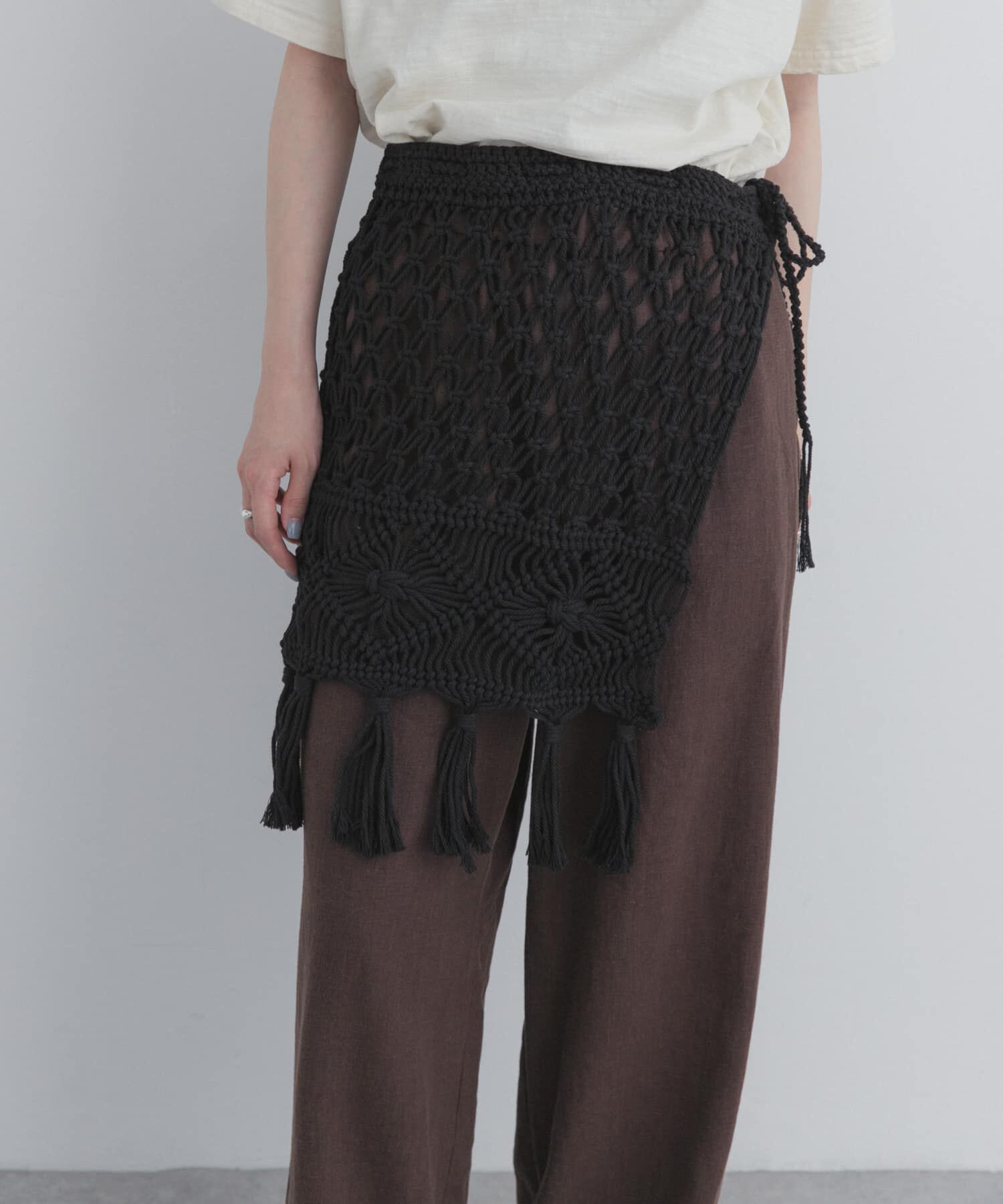URBAN RESEARCH DOORS「『別注』AFLOAH&times;DOORS　MACRAME APRON」|スカート|