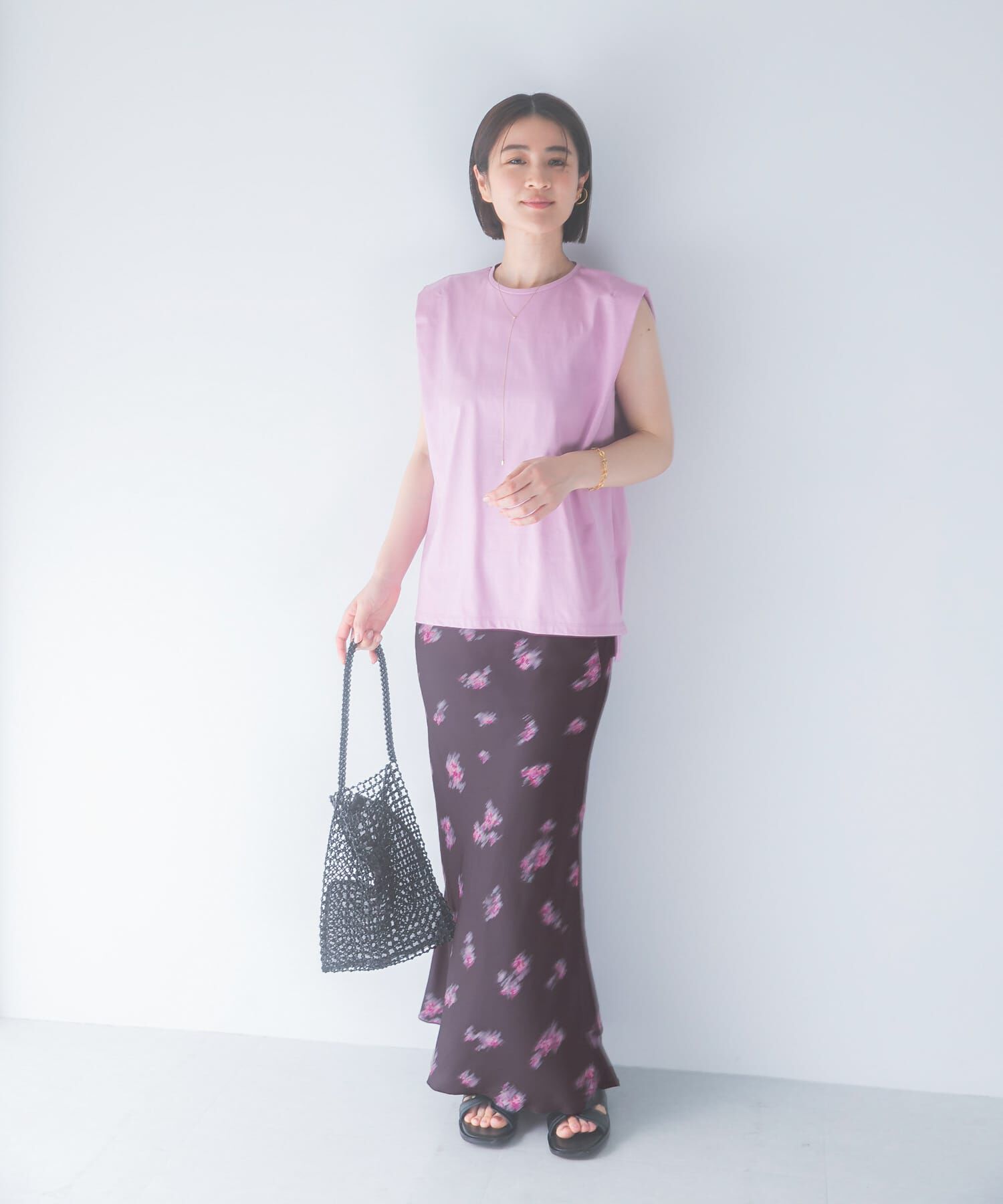 URBAN RESEARCH ROSSO「ダークプリント バイアススカート」|スカート|