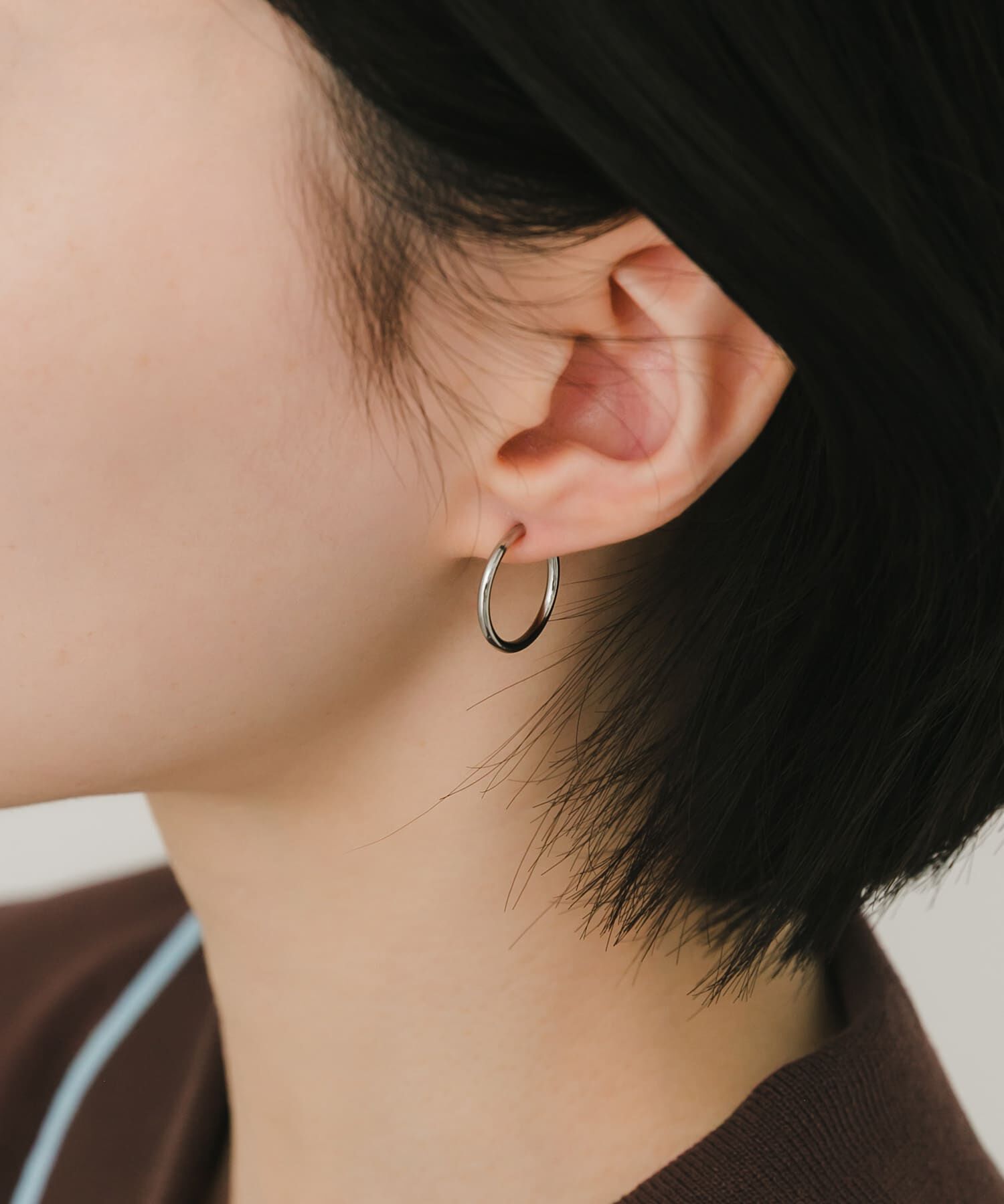 SMELLY「ステンレスフープイヤリング17mm」|イヤリング|