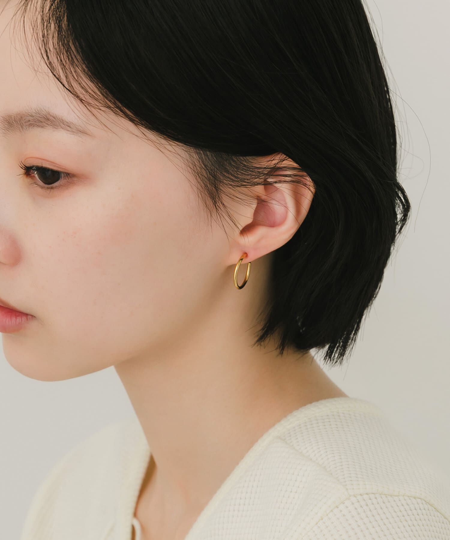 SMELLY「ステンレスフープイヤリング17mm」|イヤリング|