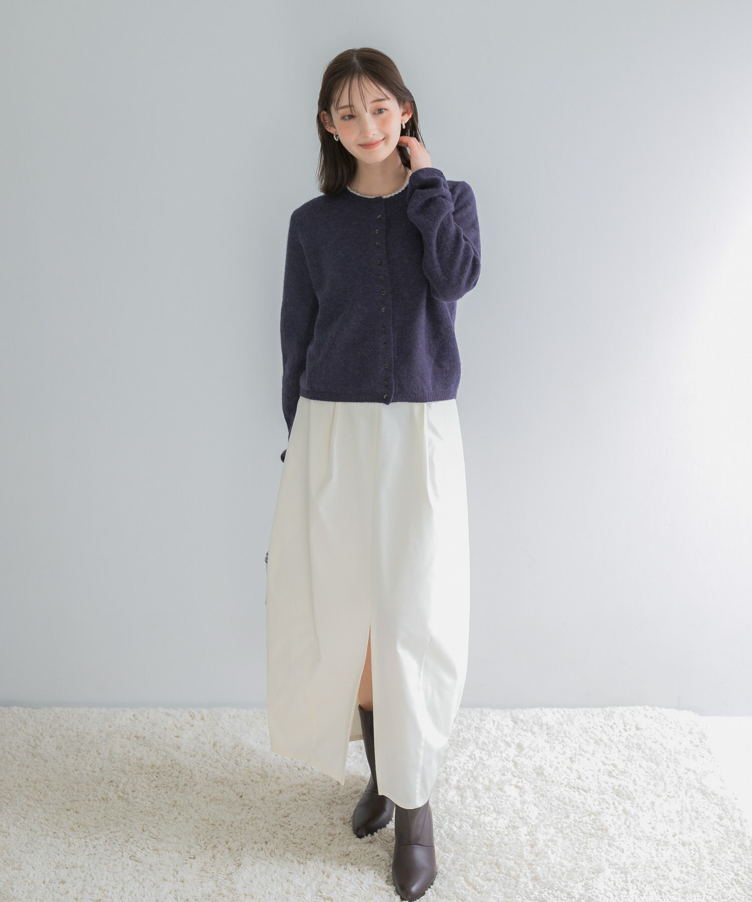 URBAN RESEARCH ROSSO「ヘビーサテンバレルスカート」|スカート|