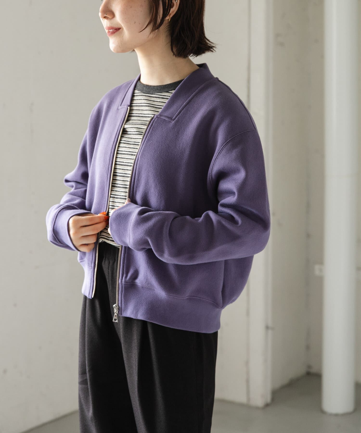 URBAN RESEARCH DOORS「FORK&SPOON　アムンゼンジップカーディガン」|カーディガン|