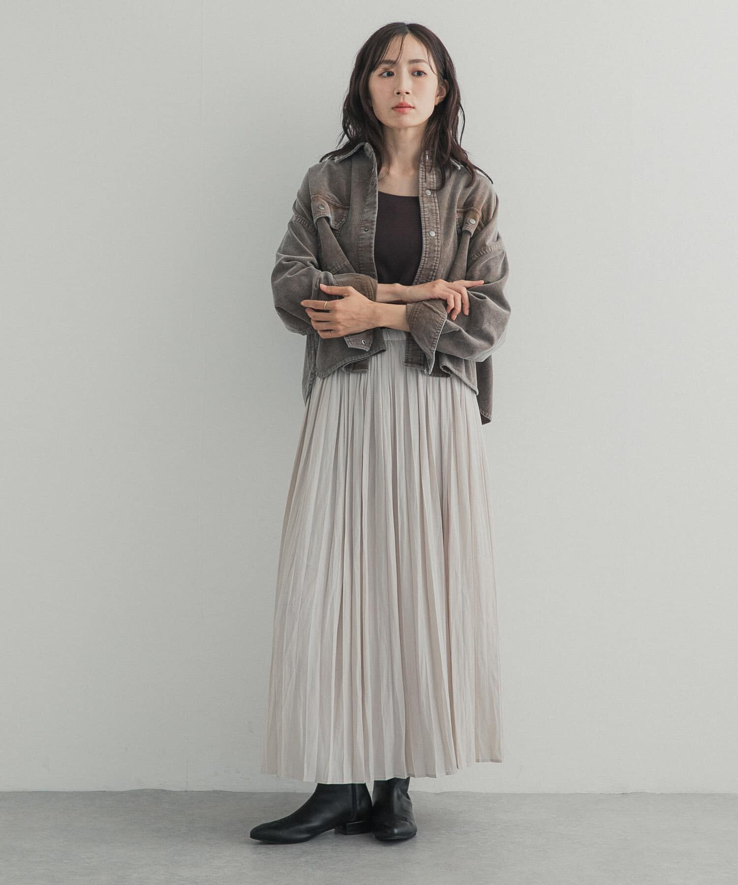 URBAN RESEARCH DOORS「ランダムプリーツスカート」|スカート|