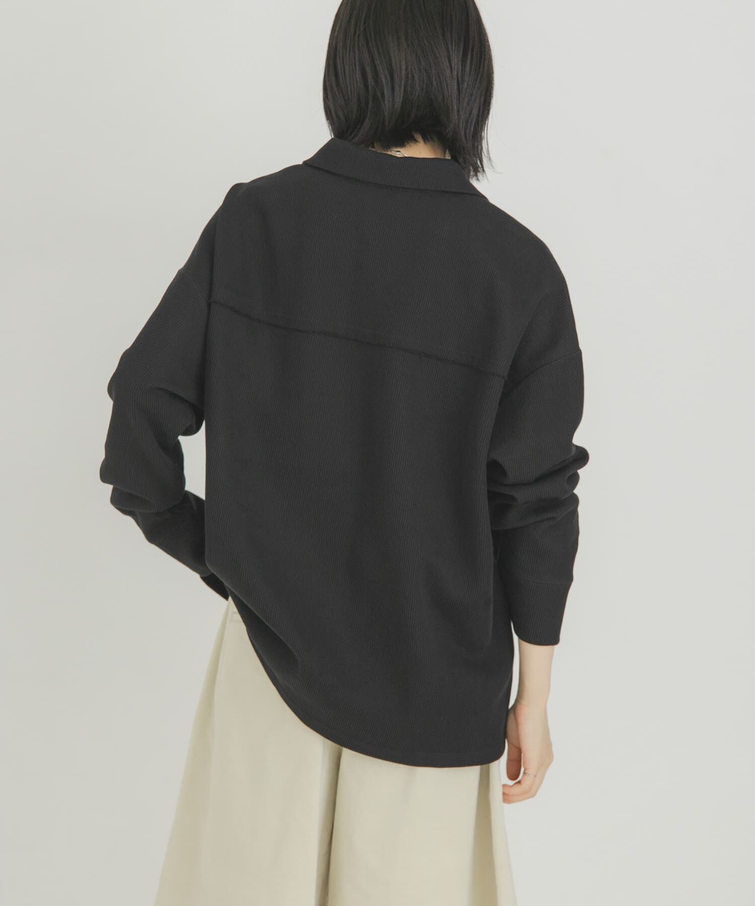  「キーネックカラーBIGトップス」|Tシャツ・カットソー|