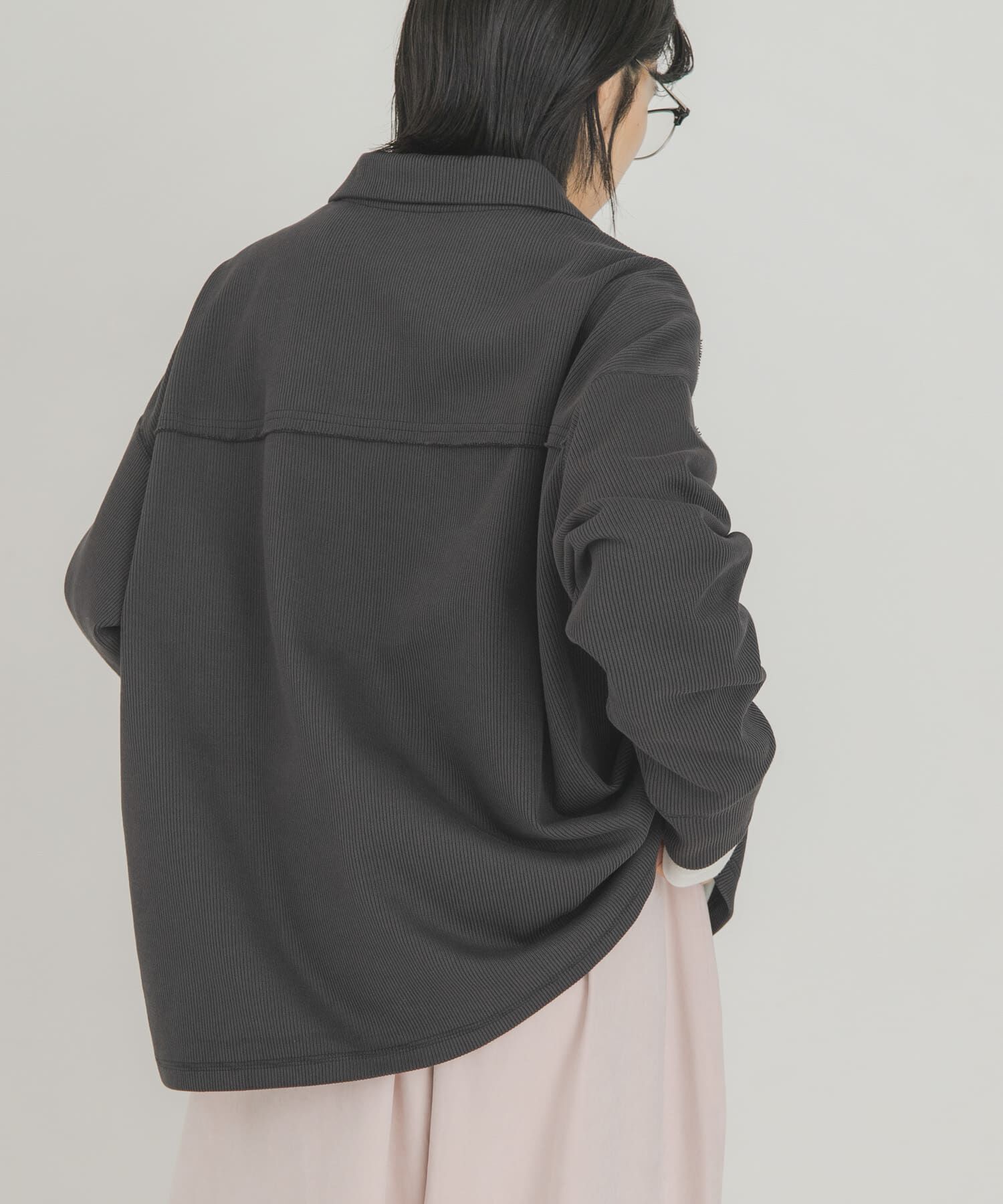  「キーネックカラーBIGトップス」|Tシャツ・カットソー|