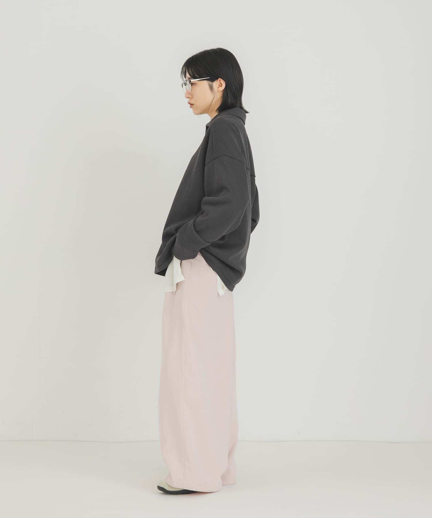  「キーネックカラーBIGトップス」|Tシャツ・カットソー|
