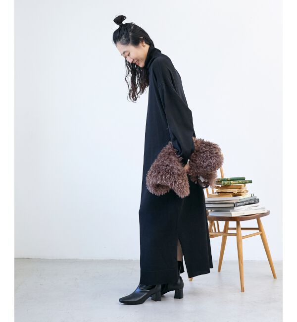  「ウォッシャブルハイネックニットワンピース」|ワンピース|