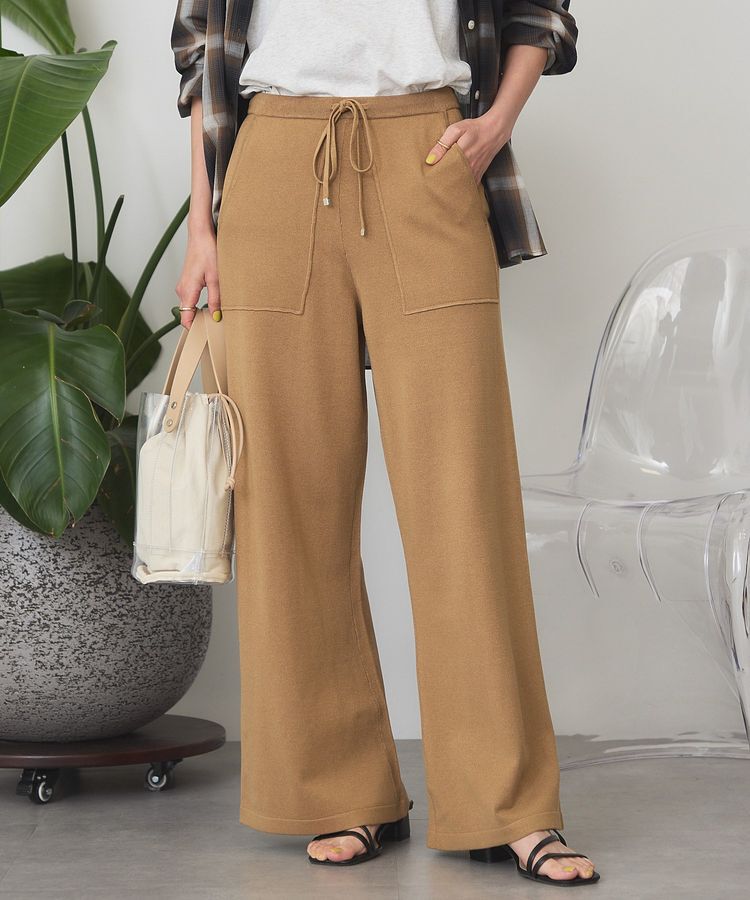 AMERICAN HOLIC「【遮熱】ベイカーニットパンツ」|その他|Camel