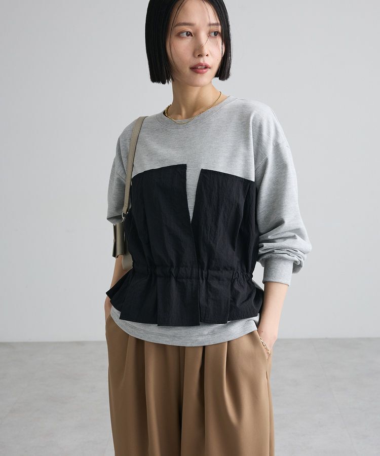 Green Parks「ビスチェドッキングミニ裏毛プルオーバー」|Tシャツ・カットソー|Gray Mixture