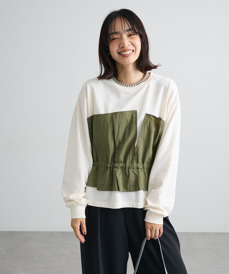 Green Parks「ビスチェドッキングミニ裏毛プルオーバー」|Tシャツ・カットソー|