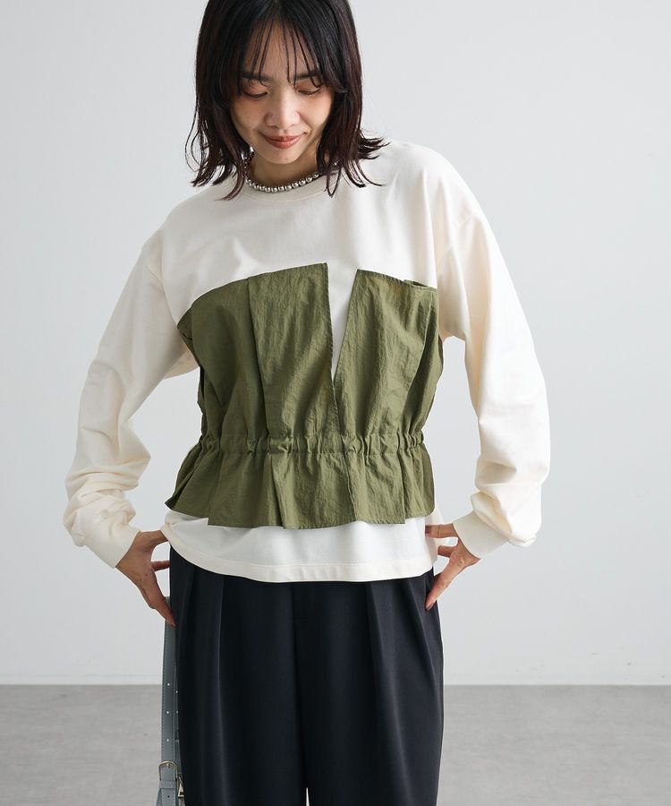 Green Parks「ビスチェドッキングミニ裏毛プルオーバー」|Tシャツ・カットソー|