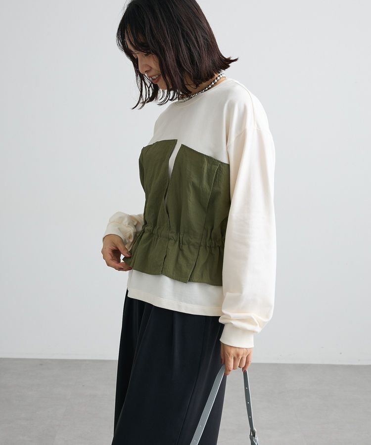 Green Parks「ビスチェドッキングミニ裏毛プルオーバー」|Tシャツ・カットソー|
