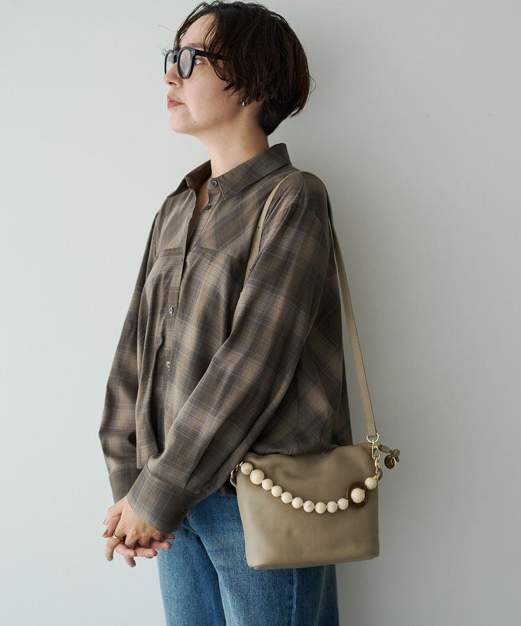 YECCA VECCA「【story】レザービーズトラップハンドバッグ」|ハンドバッグ|