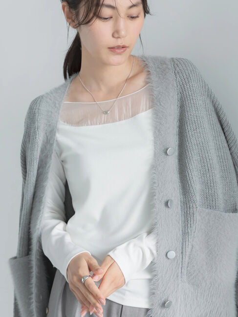 Te chichi「シアーネック切替ロンT《2026 AUTUMN LOOK item》」|Tシャツ・カットソー|