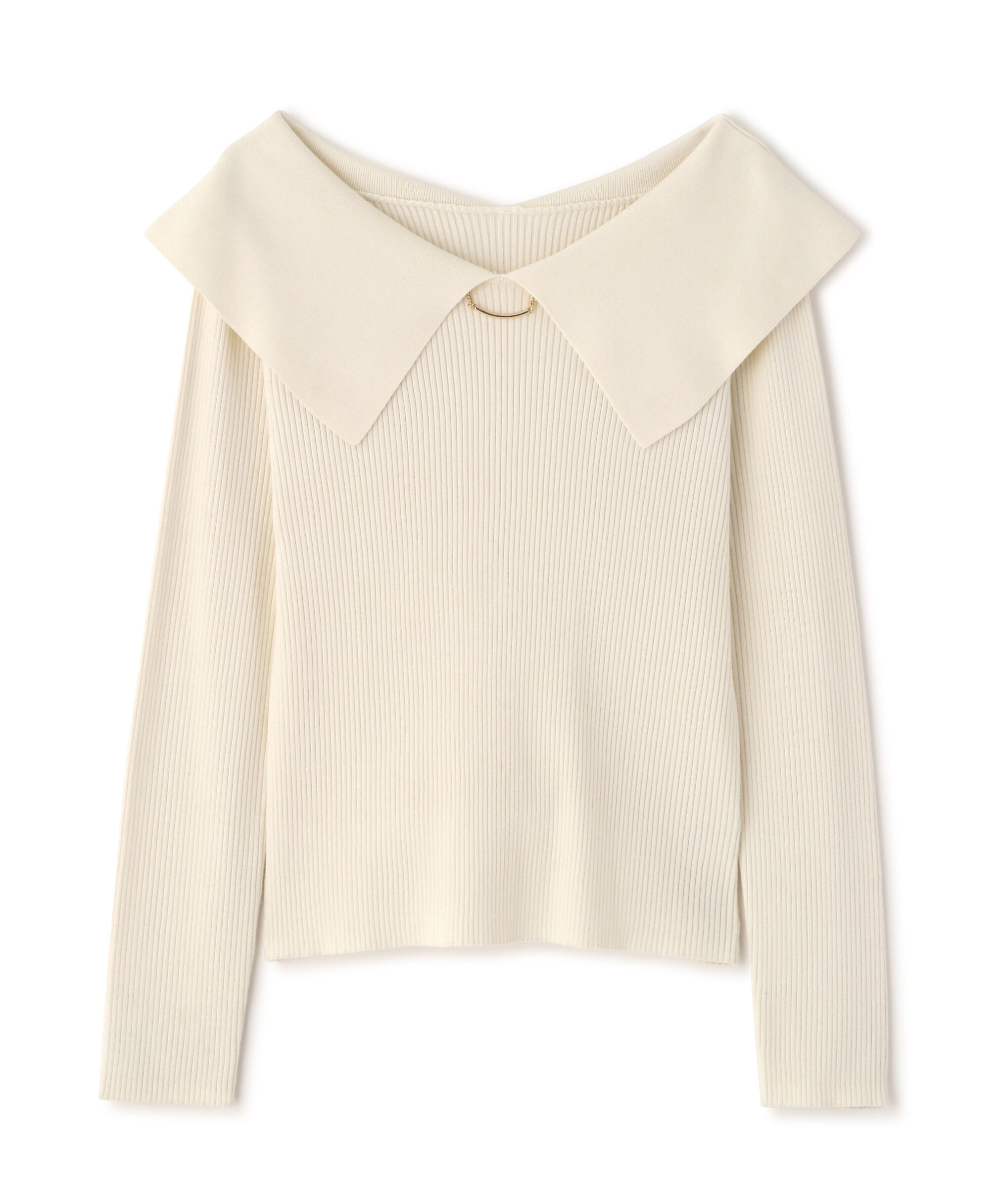 PROPORTION BODY DRESSING「バー付きビッグ襟ニット　26SS」|ニット・セーター|