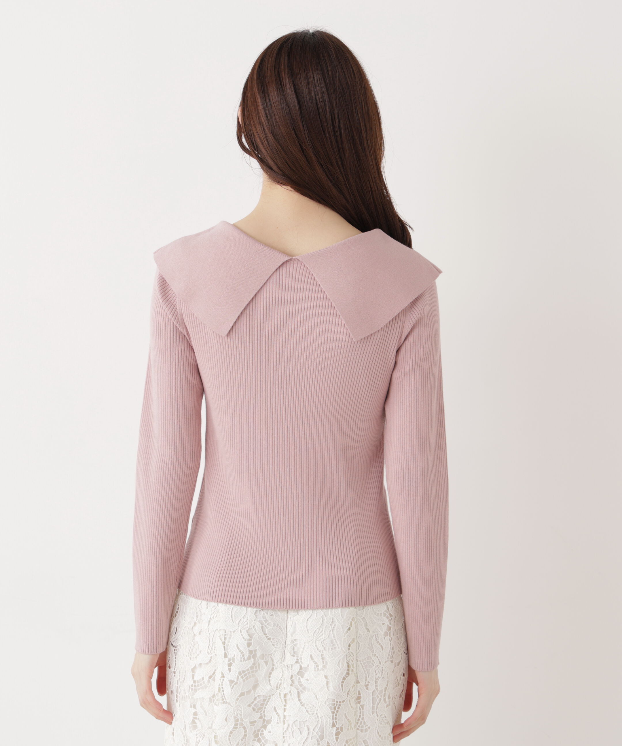 PROPORTION BODY DRESSING「バー付きビッグ襟ニット　26SS」|ニット・セーター|