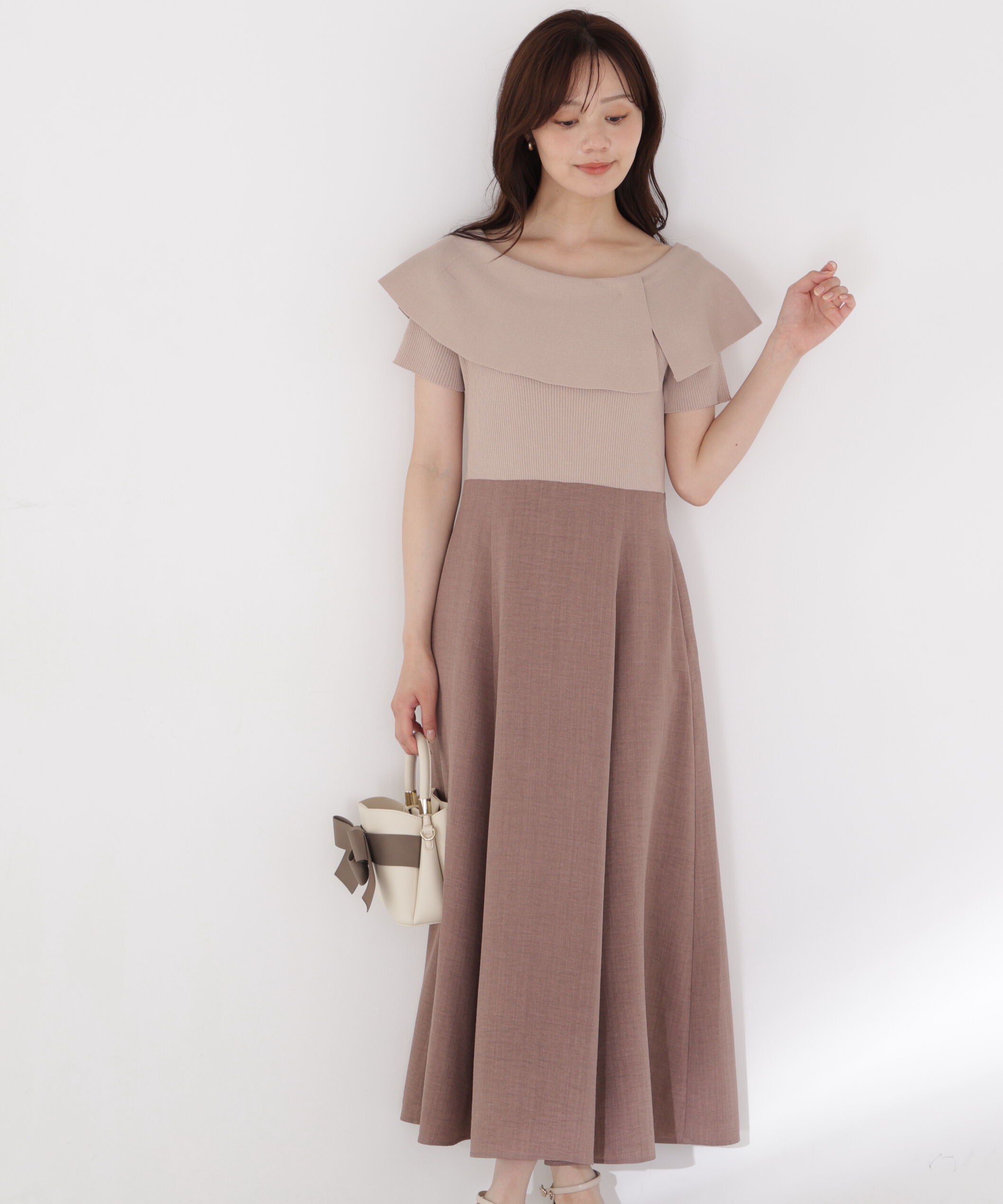 PROPORTION BODY DRESSING「ケープニットドッキングワンピース 26AW」|ワンピース|