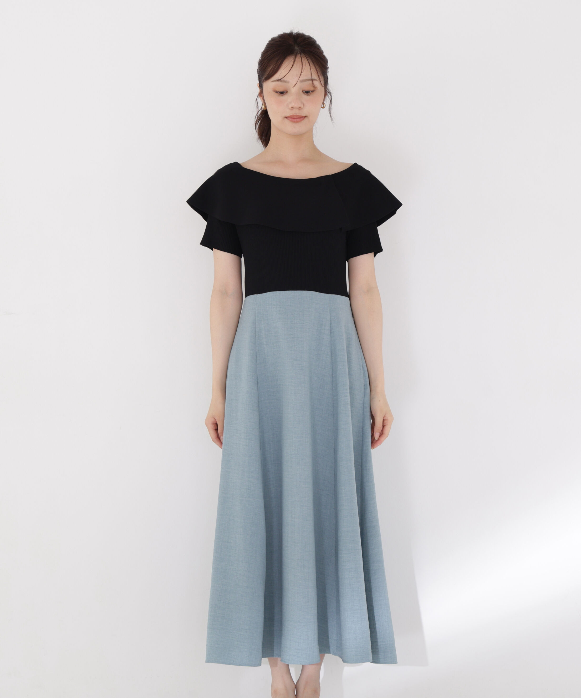 PROPORTION BODY DRESSING「ケープニットドッキングワンピース 26AW」|ワンピース|
