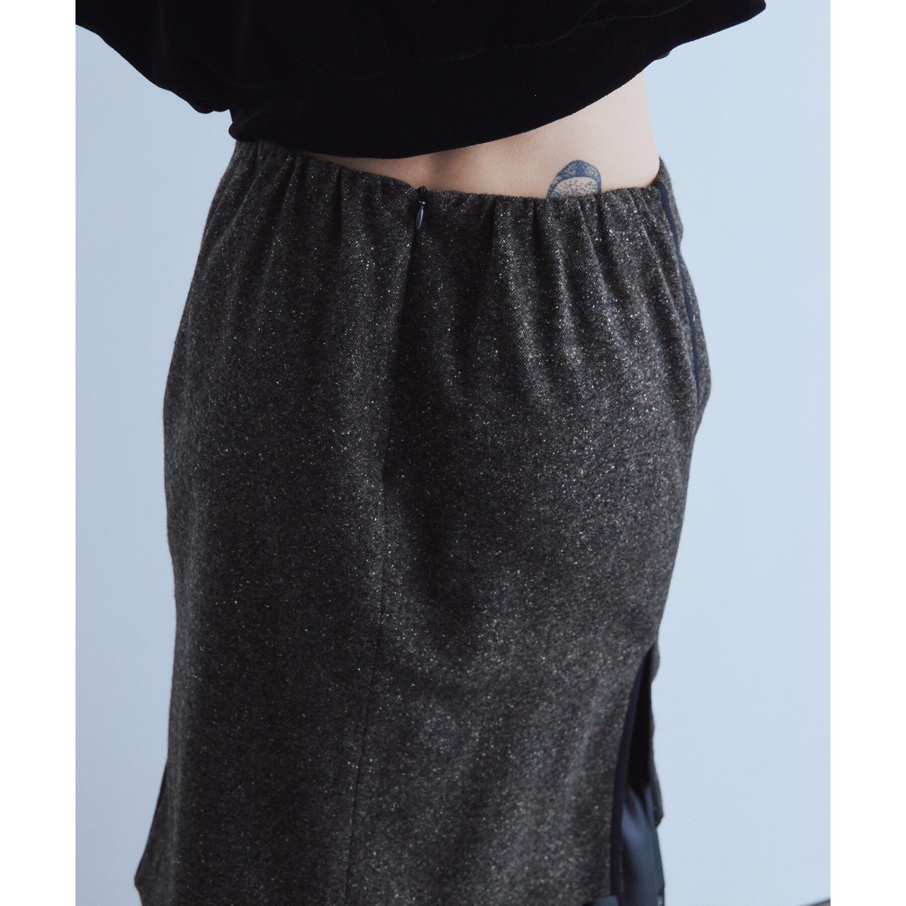 CODE A「nep tweed lace hem skirt」|スカート|