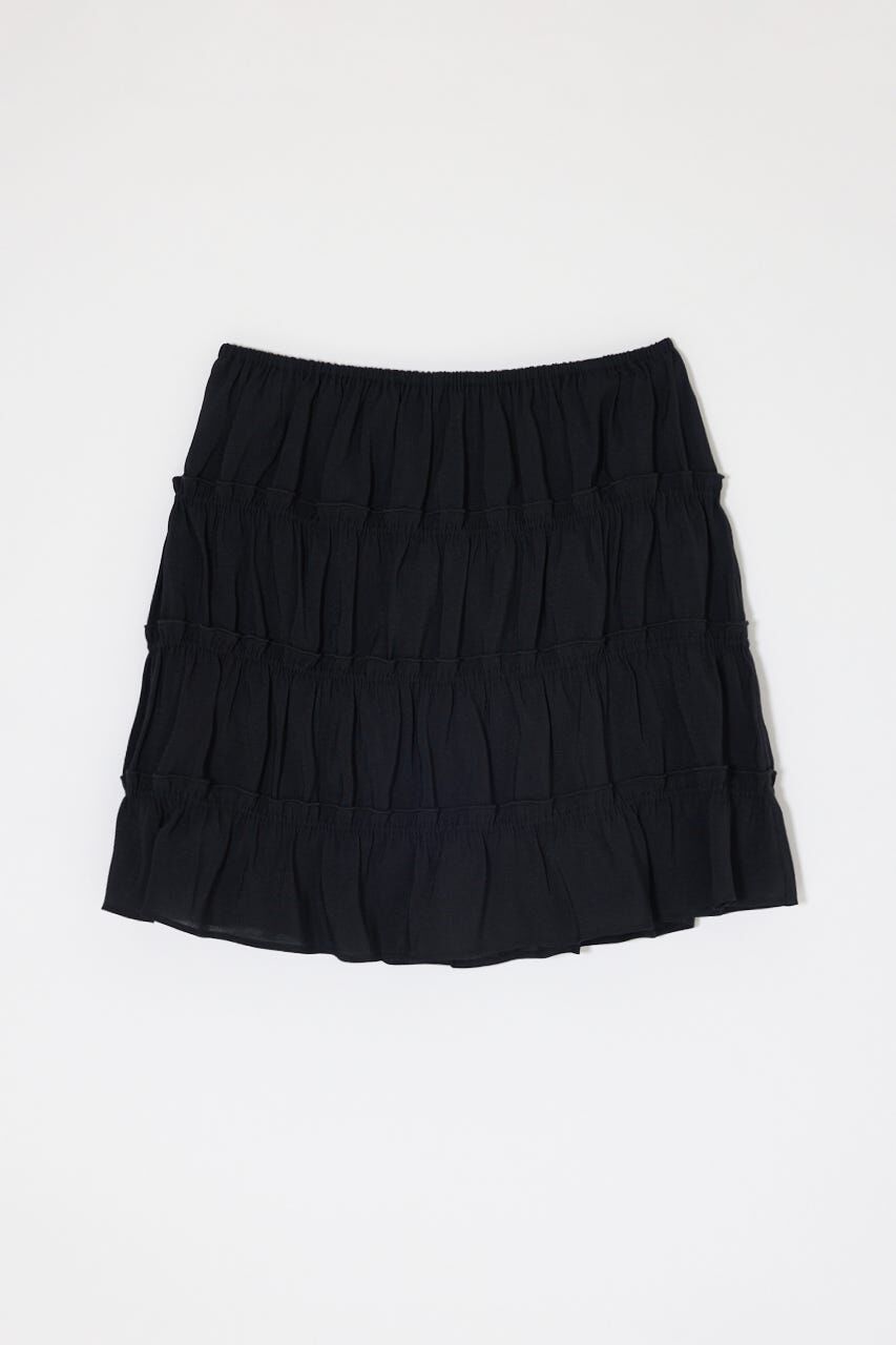 MOUSSY「SHIRRING MINI スカート」|スカート|BLK