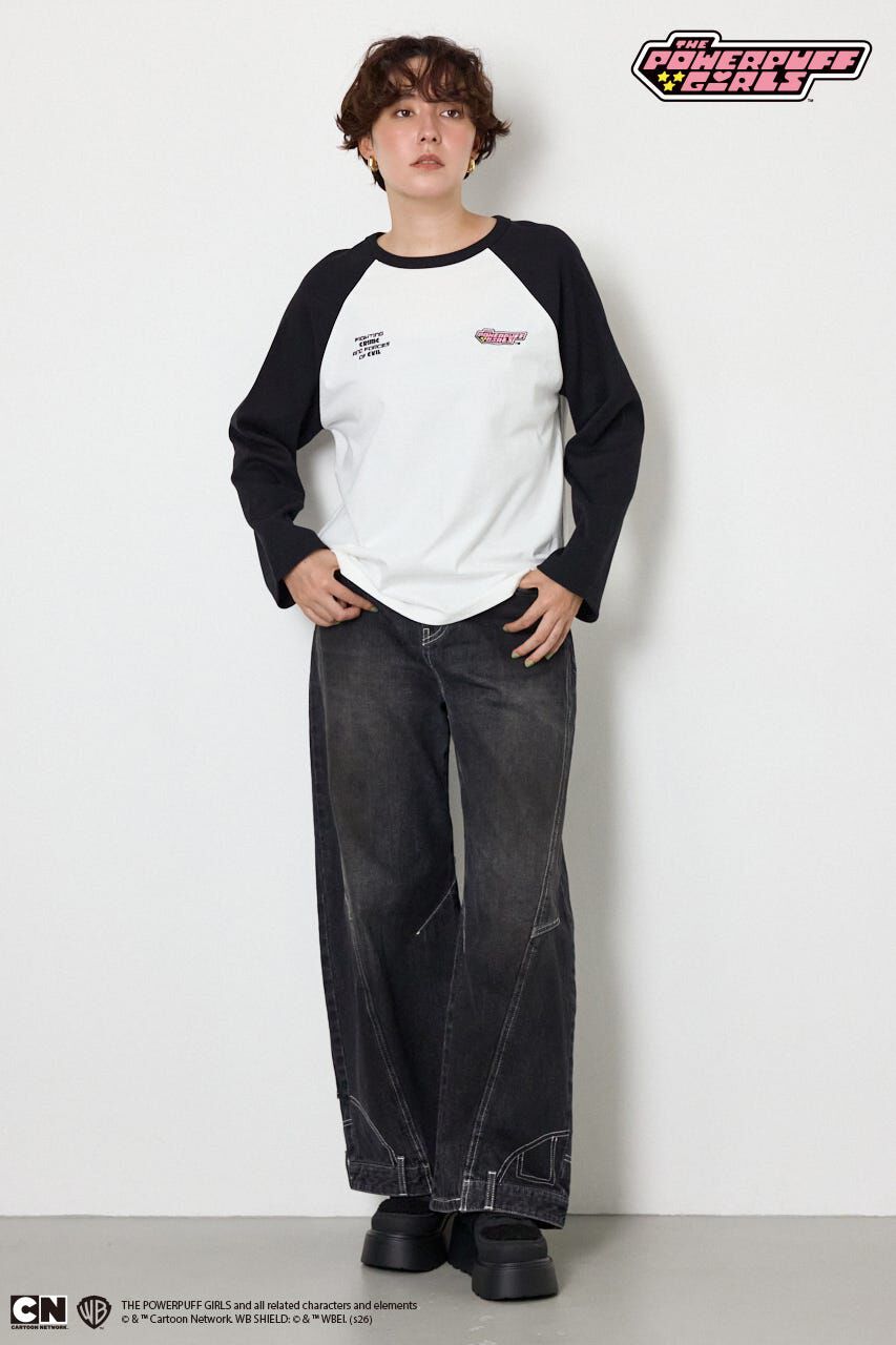 RODEO CROWNS「(パワーパフ ガールズ)ラグランロングスリーブTシャツ」|Tシャツ・カットソー|