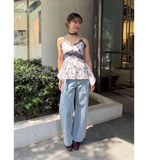 LAGUNAMOON「LMロゴセミワイドデニムパンツ」|デニム|