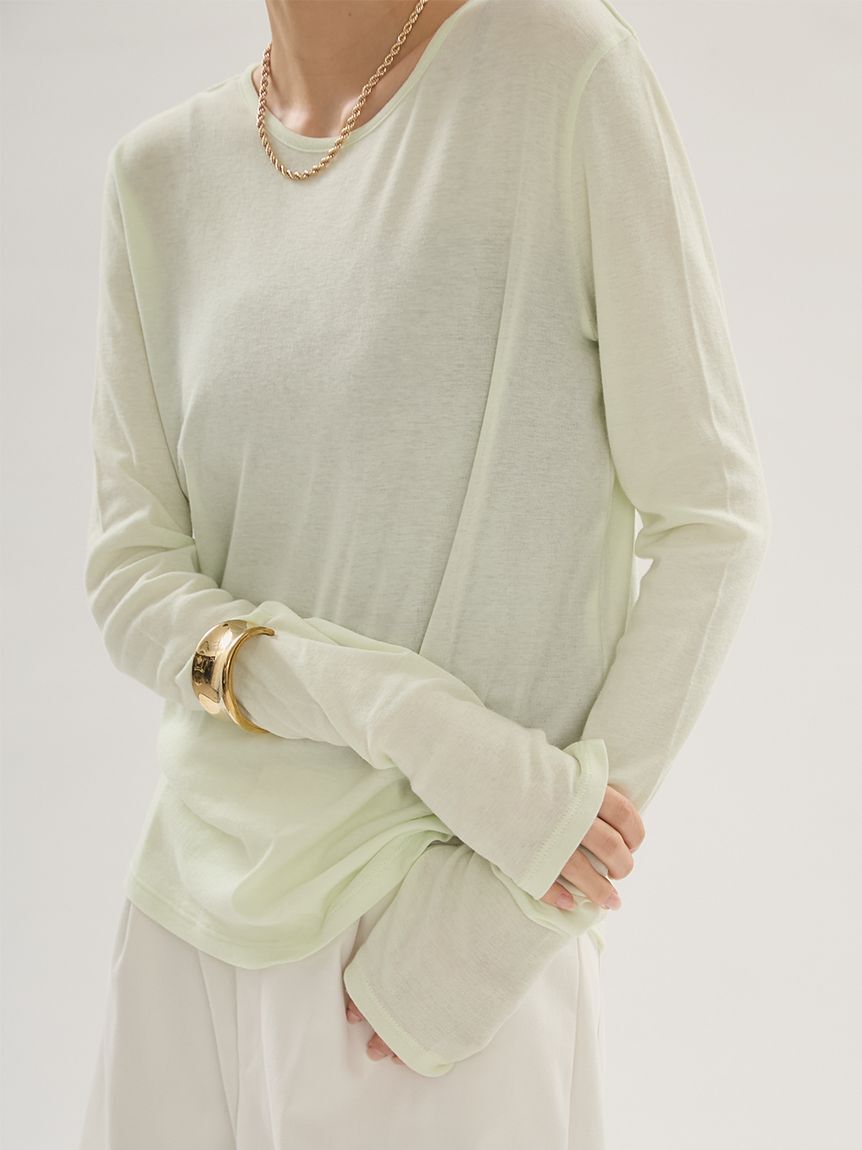 emmi atelier「【emmi&times;Plax(TM)】クルーネックカットソー」|Tシャツ・カットソー|LIME