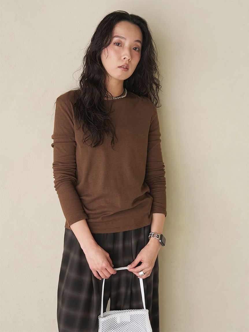 emmi atelier「【emmi&times;Plax(TM)】クルーネックカットソー」|Tシャツ・カットソー|BRW