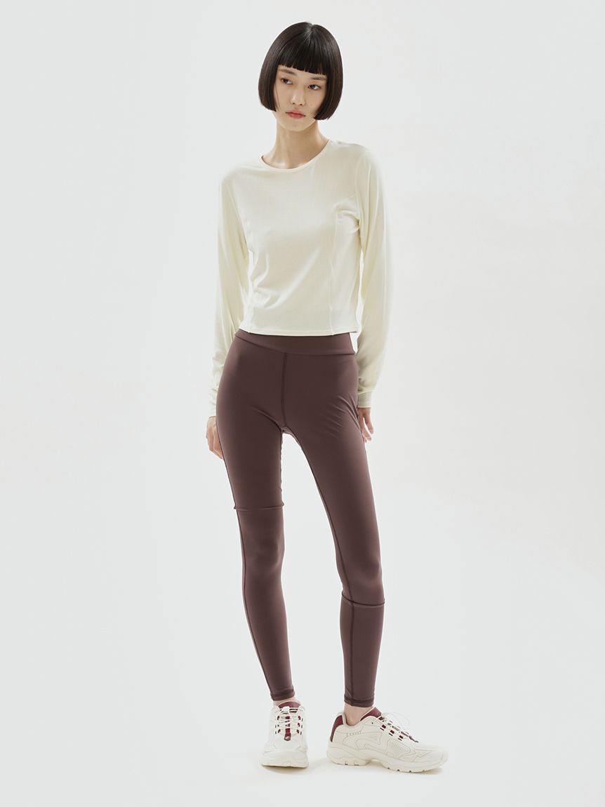 emmi atelier「【W&T】クロップドテレコロンT」|Tシャツ・カットソー|