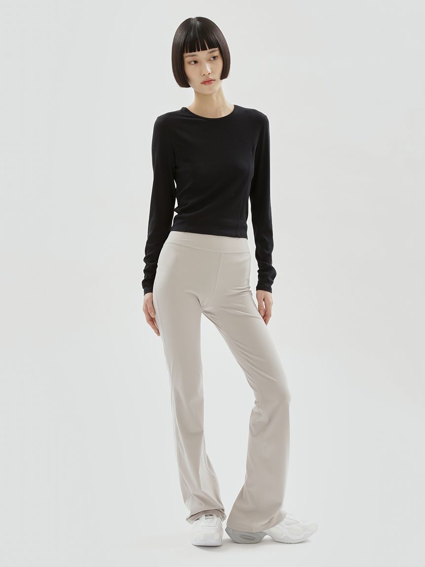 emmi atelier「【W&T】クロップドテレコロンT」|Tシャツ・カットソー|