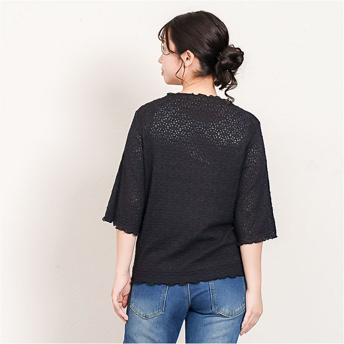 BACKYARD FAMILY「tシャツ レディース 半袖 通販 5分袖Tシャツ レディースTシャツ リブTシャツ プルオーバー」|Tシャツ・カットソー|