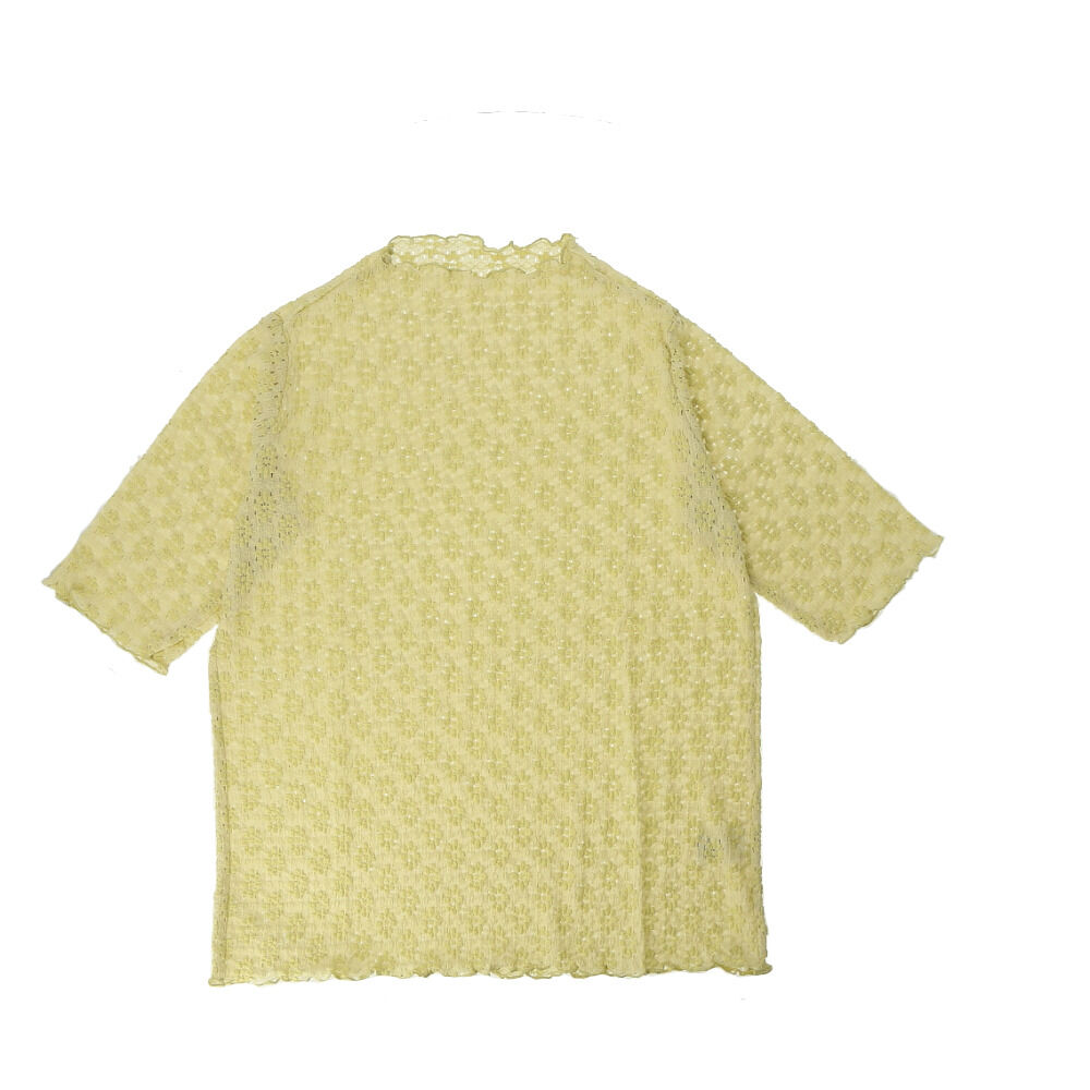BACKYARD FAMILY「tシャツ レディース 半袖 通販 5分袖Tシャツ レディースTシャツ リブTシャツ プルオーバー」|Tシャツ・カットソー|イエロー1