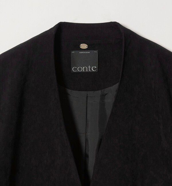conte「＜conte＞NVL スエードライク ノーカラージャケット」|ノーカラージャケット|