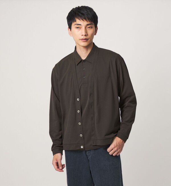 UNITED ARROWS green label relaxing「アイスコットン カノコ カーディガン -接触冷感-」|カーディガン|DK.BROWN